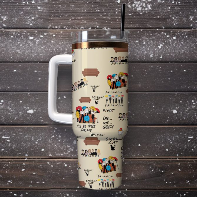 Friends Tv Series Custom Stanley Quencher 40Oz Stainless Steel Tumbler - Image 4
