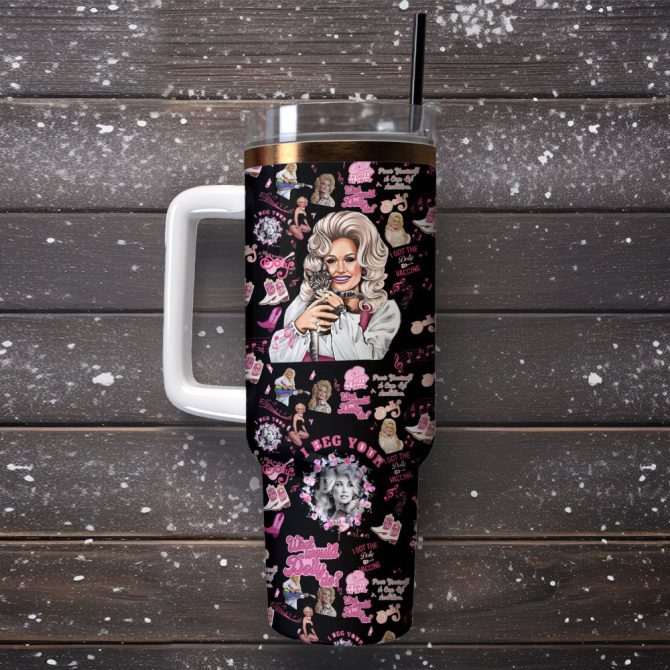 Dolly Parton Music Custom Stanley Quencher 40Oz Stainless Steel Tumbler - Image 4