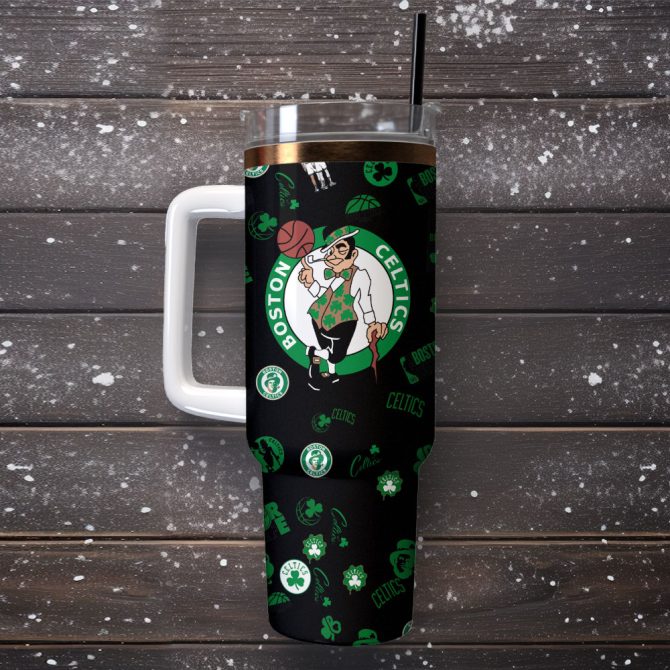 Boston Celtics Nba Sport Custom Stanley Quencher 40Oz Stainless Steel Tumbler - Image 2