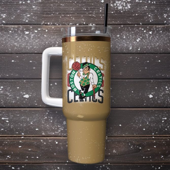 Boston Celtics Nba Sport Custom Stanley Quencher 40Oz Stainless Steel Tumbler - Image 4