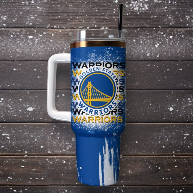 Golden State Warriors Nba Sport Custom Stanley Quencher 40Oz Stainless Steel Tumbler - Image 4