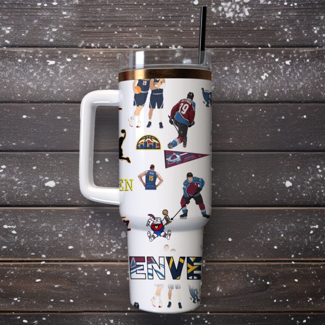 Denver Nuggets Nba Sport Custom Stanley Quencher 40Oz Stainless Steel Tumbler - Image 4