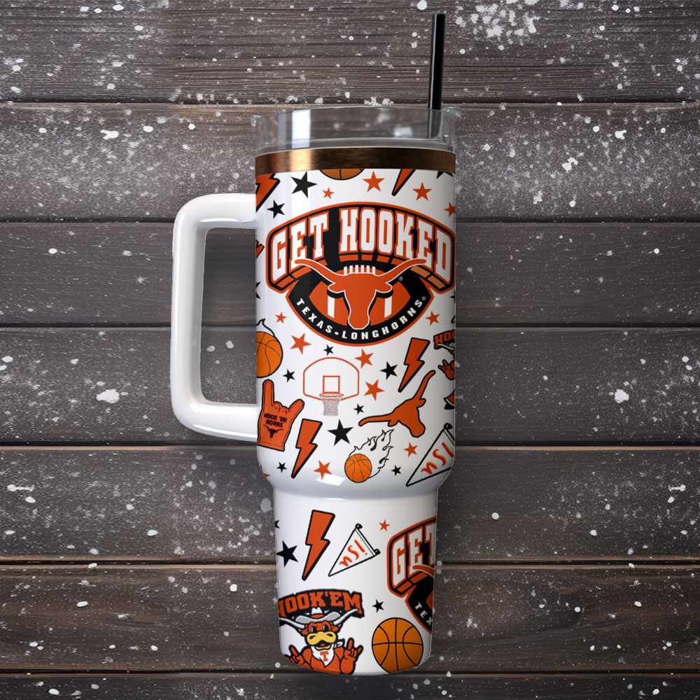 Texas Longhorns Ncaa Sport Custom Stanley Quencher 40Oz Stainless Steel Tumbler - Image 4