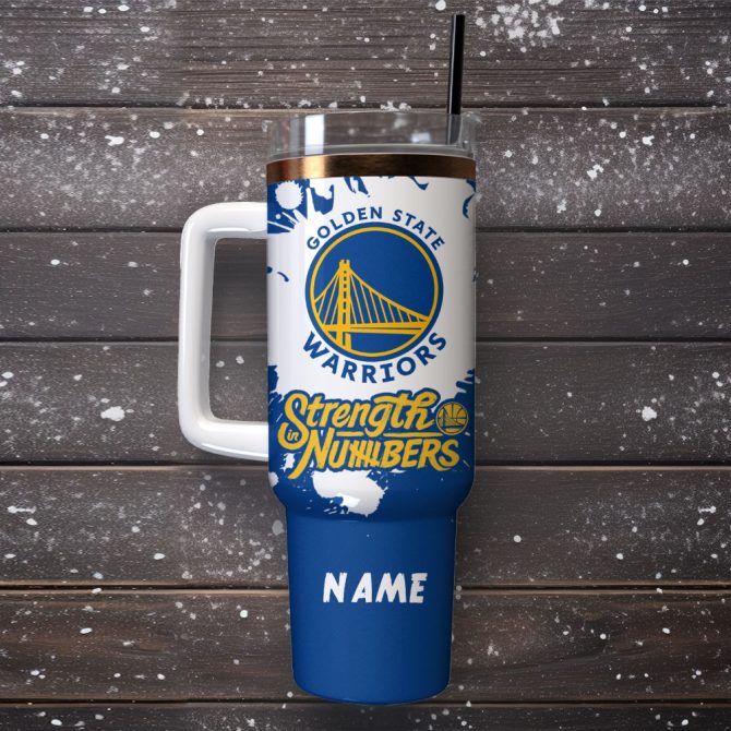 Golden State Warriors Basketball Nba Sport Custom Stanley Quencher 40Oz Stainless Steel Tumbler With Handle - Image 4