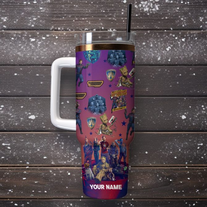 Guardians Of The Galaxy Movie Custom Stanley Quencher 40Oz Stainless Steel Tumbler With Handle - Image 4