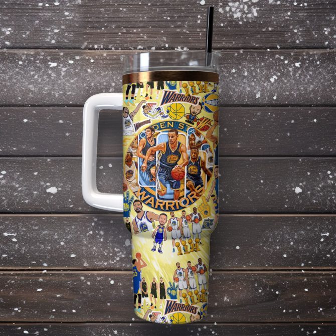 Golden State Warriors Basketball Nba Sport Custom Stanley Quencher 40Oz Stainless Steel Tumbler - Image 4