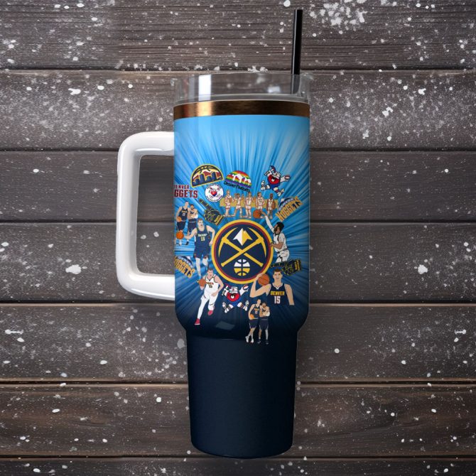 Denver Nuggets Basketball Nba Sport Custom Stanley Quencher 40Oz Stainless Steel Tumbler - Image 4