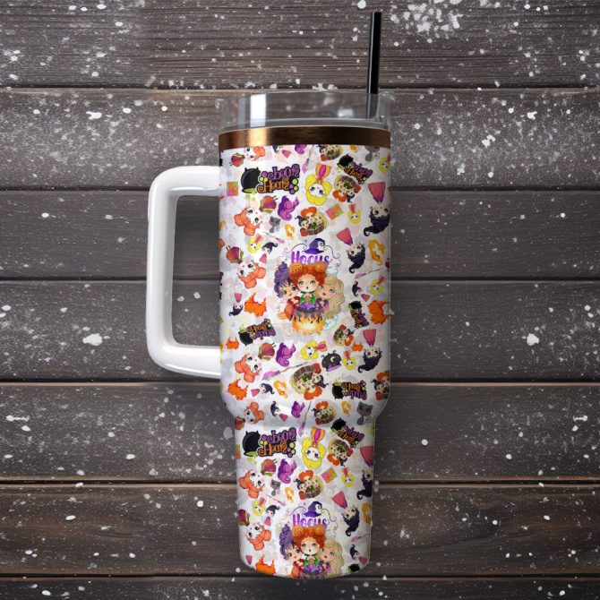 Hocus Pocus Movie Custom Stanley Quencher 40Oz Stainless Steel Tumbler - Image 4