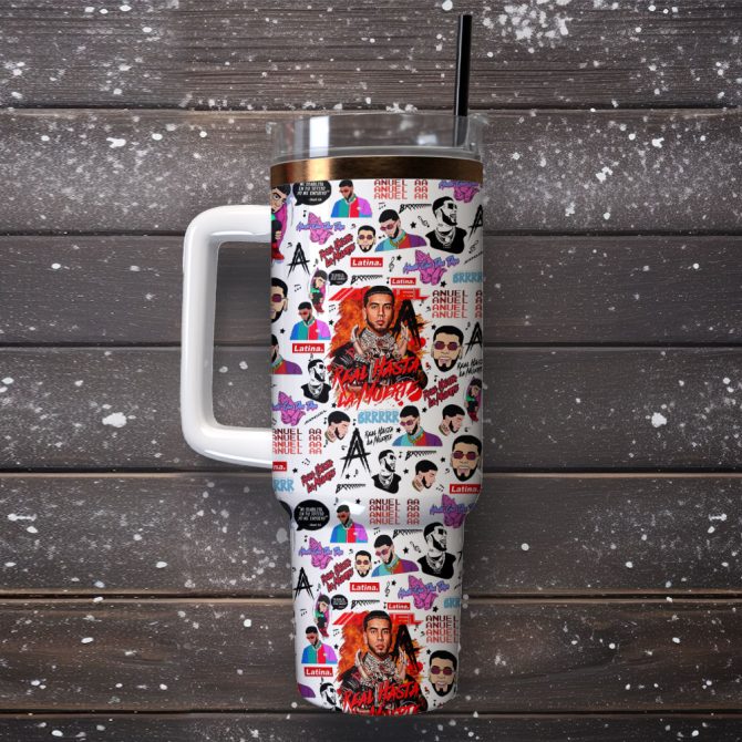 Anuel Aa Music Custom Stanley Quencher 40Oz Stainless Steel Tumbler - Image 4
