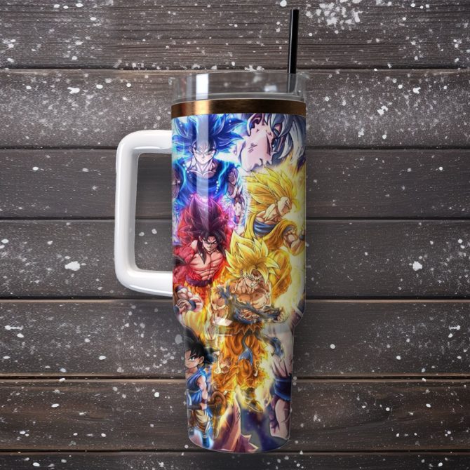 Dragon Ball Anime Custom Stanley Quencher 40Oz Stainless Steel Tumbler With Handle - Image 4