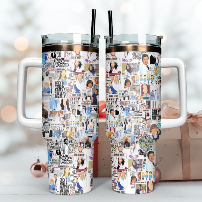 Grey’S Anatomy Tv Series Custom Stanley Quencher 40Oz Stainless Steel Tumbler With Handle - Image 3