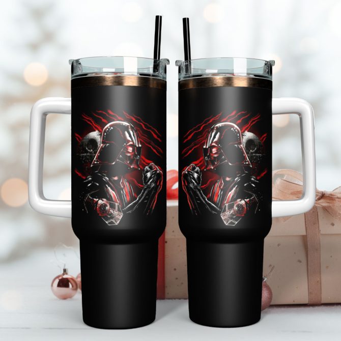 Darth Vader Star Wars Movie Custom Stanley Quencher 40Oz Stainless Steel Tumbler With Handle - Image 3