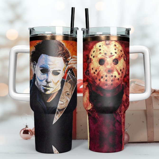 Friday The 13Th Movie Custom Stanley Quencher 40Oz Stainless Steel Tumbler - Image 2