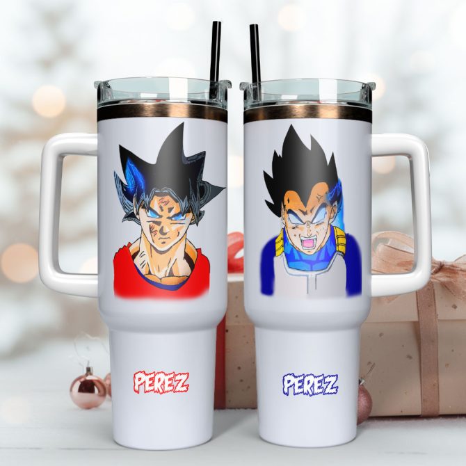 Dragon Ball Anime Manga Custom Stanley Quencher 40Oz Stainless Steel Tumbler With Handle - Image 3