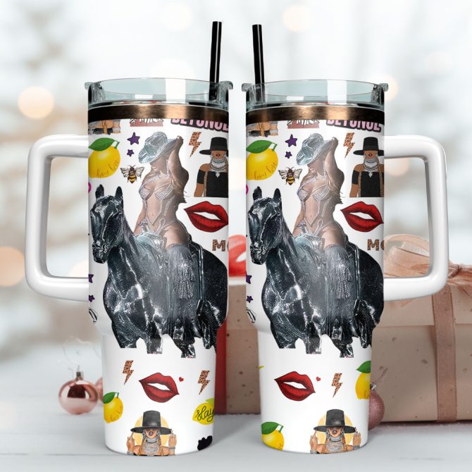 Beyoncé Music Custom Stanley Quencher 40Oz Stainless Steel Tumbler - Image 2