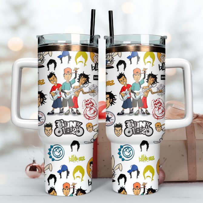 Blink 182 Music Custom Stanley Quencher 40Oz Stainless Steel Tumbler - Image 2