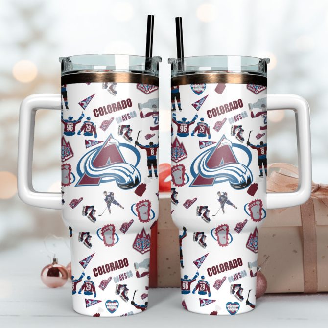 Colorado Avalanche Ice Hockey Nhl Sport Custom Stanley Quencher 40Oz Stainless Steel Tumbler - Image 2
