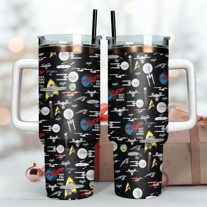 Astronaut Space Art Custom Stanley Quencher 40Oz Stainless Steel Tumbler - Image 2