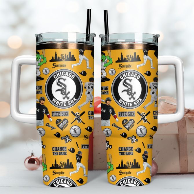 Chicago White Sox Baseball Mlb Sport Custom Stanley Quencher 40Oz Stainless Steel Tumbler - Image 2