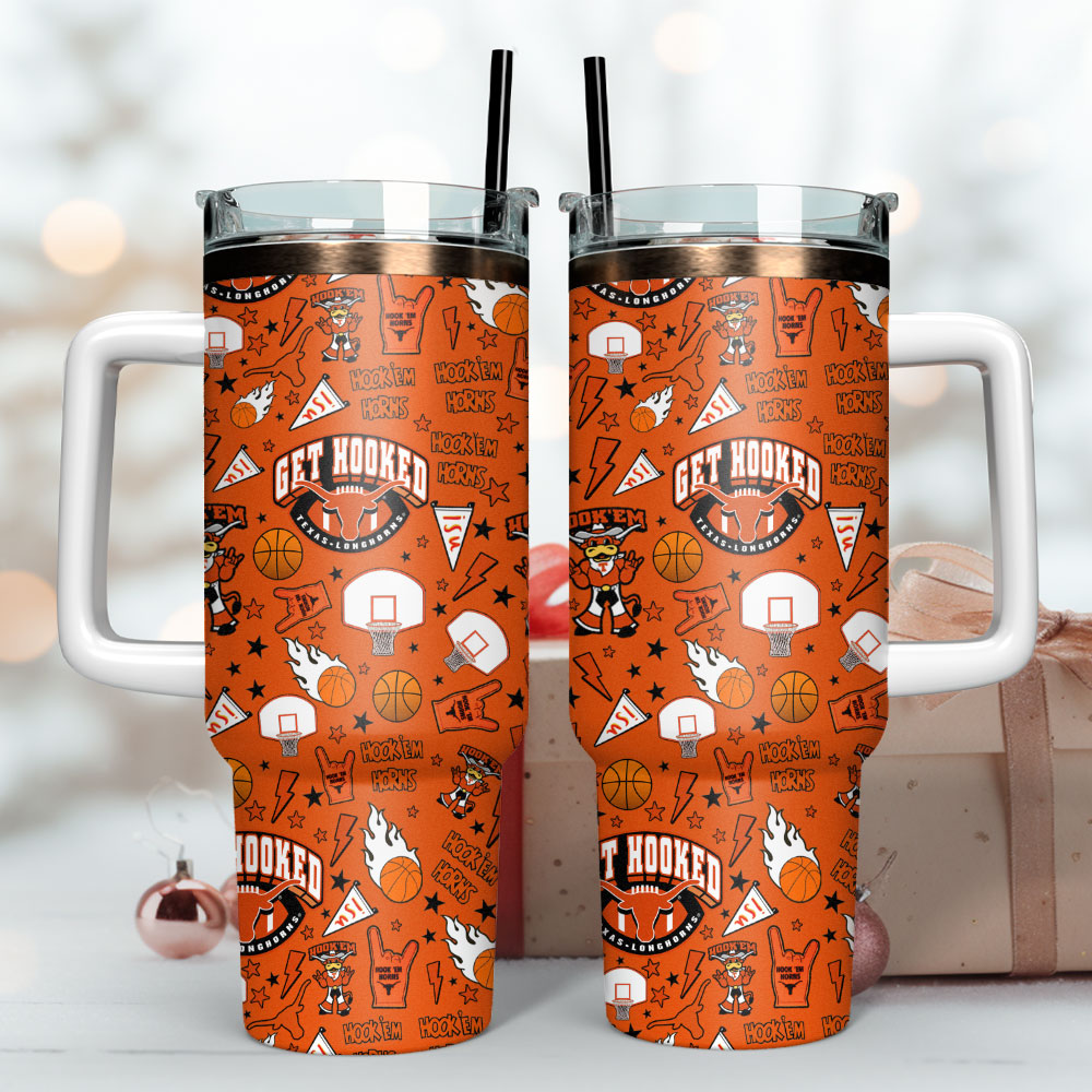 Texas Longhorns Football Ncaa Sport Custom Stanley Quencher 40Oz Stainless Steel Tumbler