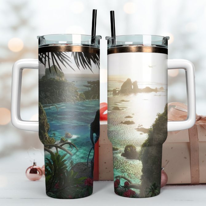 Avatar The Way Of Water Movie Custom Stanley Quencher 40Oz Stainless Steel Tumbler - Image 2