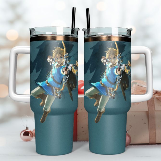 Gonzaga Bulldogs Ncaa Sport The Legend Of Zelda Games Custom Stanley Quencher 40Oz Stainless Steel Tumbler - Image 2