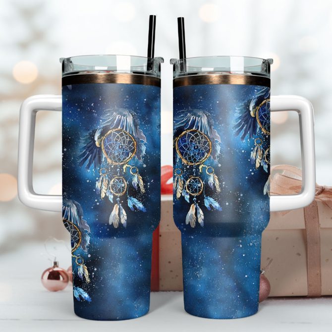 Dream Catcher Native American Custom Stanley Quencher 40Oz Stainless Steel Tumbler - Image 2