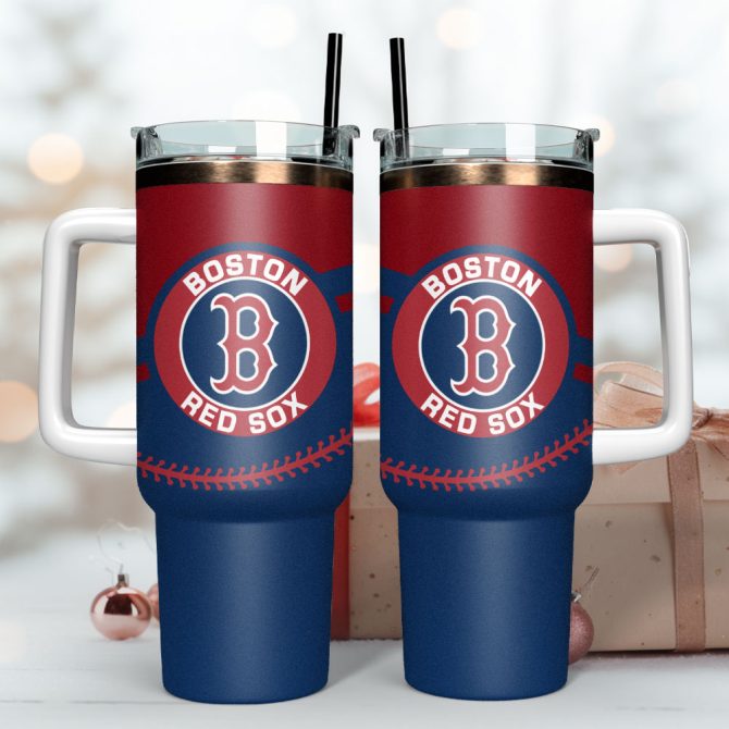 Boston Red Sox Baseball Mlb Sport Custom Stanley Quencher 40Oz Stainless Steel Tumbler - Image 2