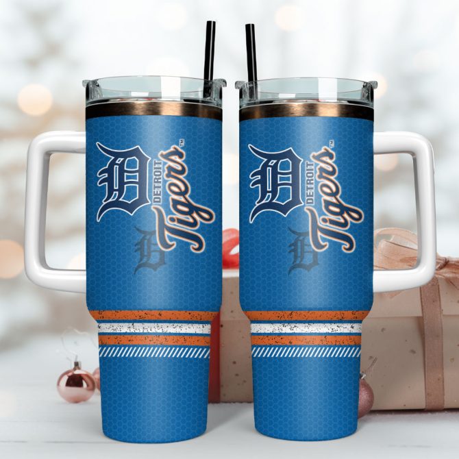 Detroit Tigers Baseball Mlb Sport Custom Stanley Quencher 40Oz Stainless Steel Tumbler - Image 2