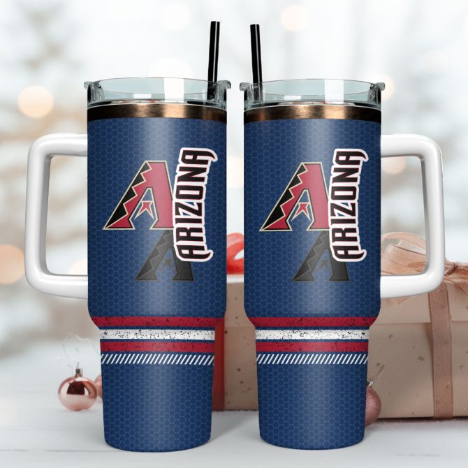 Arizona Diamondbacks Baseball Mlb Sport Custom Stanley Quencher 40Oz Stainless Steel Tumbler - Image 2