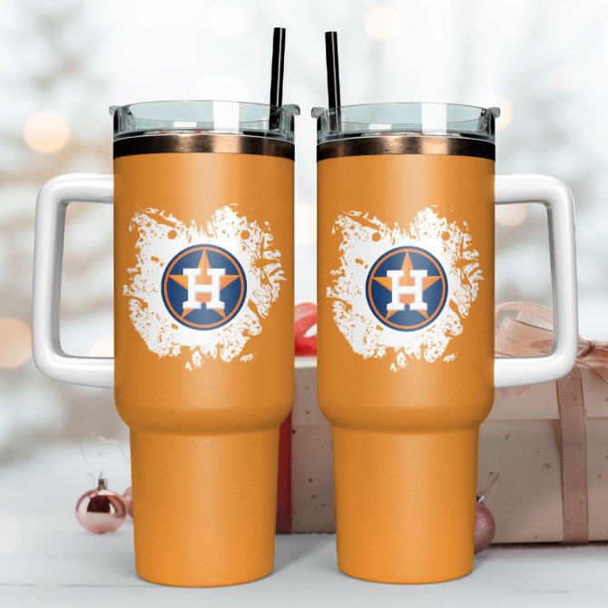 Houston Astros Baseball Mlb Sport Custom Stanley Quencher 40Oz Stainless Steel Tumbler - Image 2