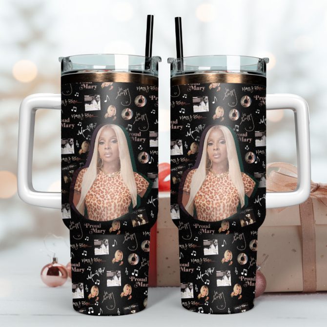 Mary J. Blige Music Custom Stanley Quencher 40Oz Stainless Steel Tumbler - Image 2