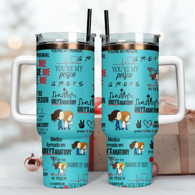 Grey’S Anatomy Tv Series Custom Stanley Quencher 40Oz Stainless Steel Tumbler - Image 2