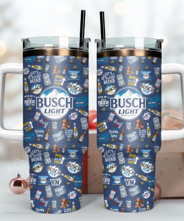 Busch Light Beer Custom Stanley Quencher 40Oz Stainless Steel Tumbler