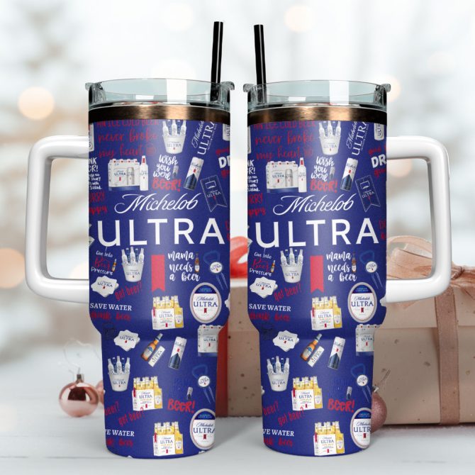 Michelob Ultra Beer Custom Stanley Quencher 40Oz Stainless Steel Tumbler