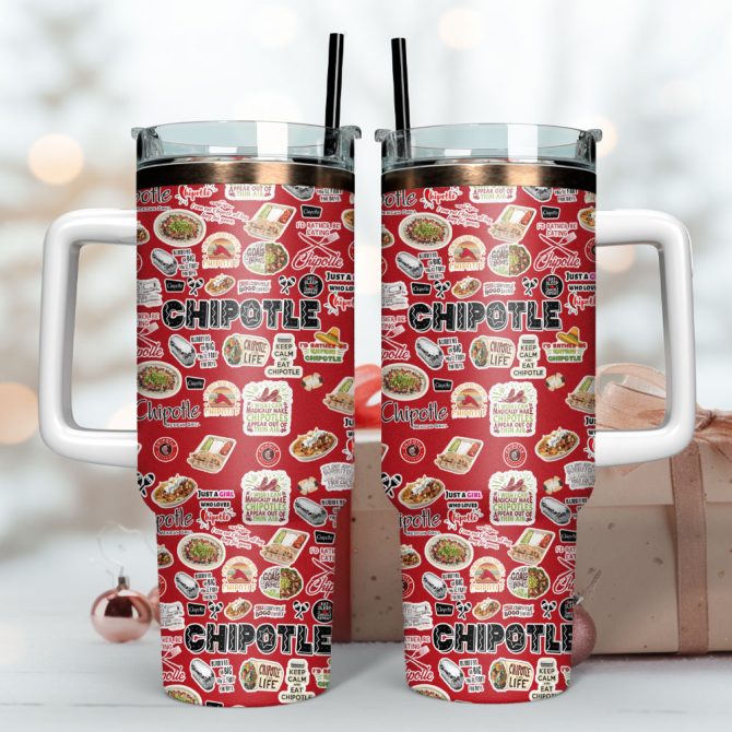 Chipotle Custom Stanley Quencher 40Oz Stainless Steel Tumbler