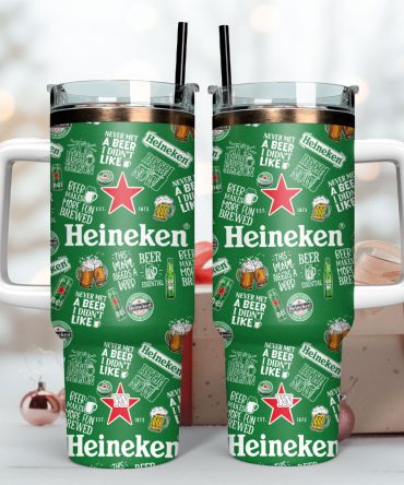 Heineken Beer Custom Stanley Quencher 40Oz Stainless Steel Tumbler