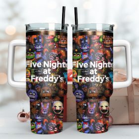 Five Nights At Freddy Cartoon Custom Stanley Quencher 40Oz Stainless Steel Tumbler