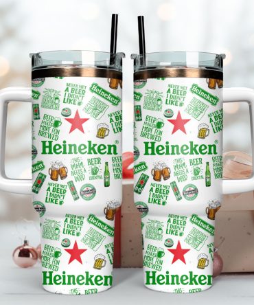 Heineken Beer Custom Stanley Quencher 40Oz Stainless Steel Tumbler