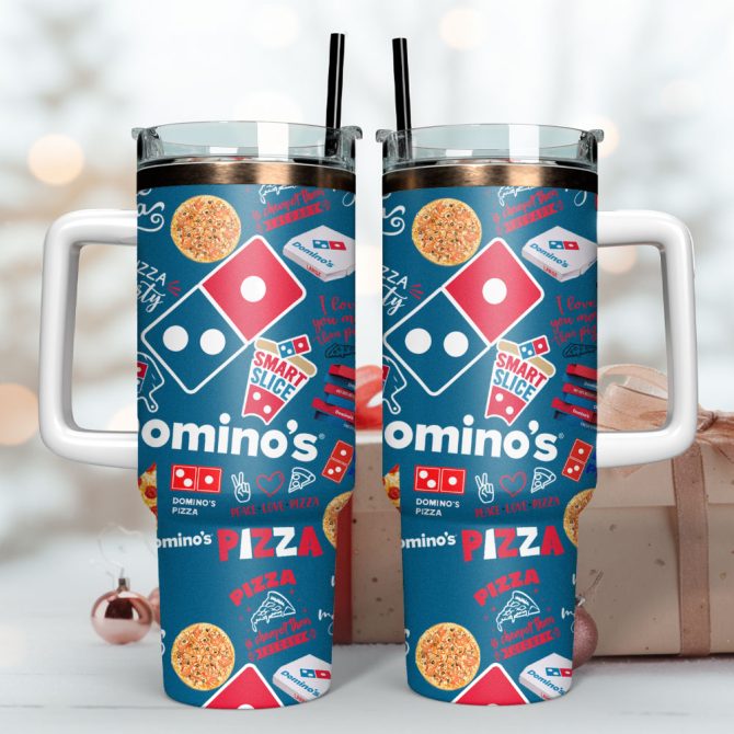 Domino’S Pizza Food Custom Stanley Quencher 40Oz Stainless Steel Tumbler