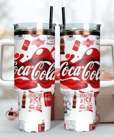 Cocacola Drink Custom Stanley Quencher 40Oz Stainless Steel Tumbler