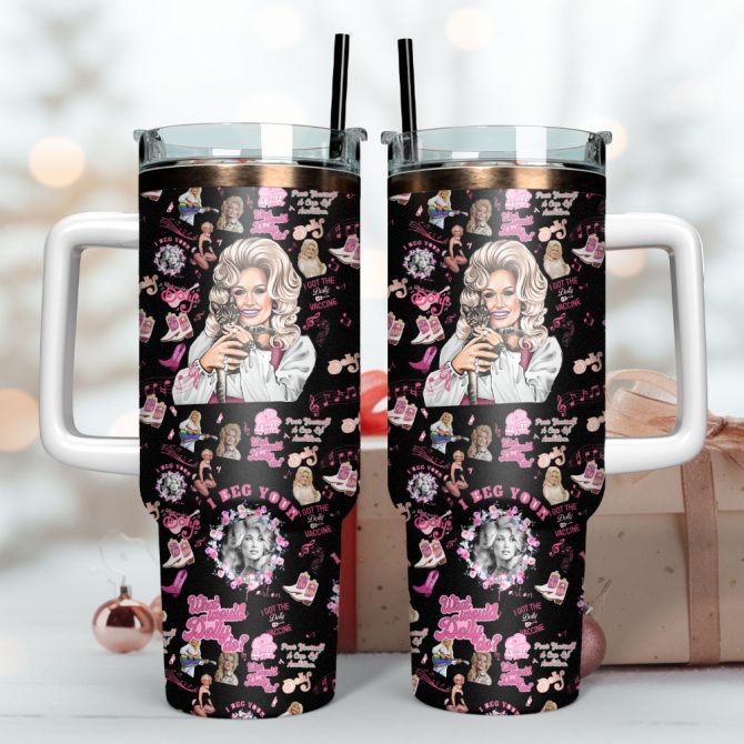 Dolly Parton Music Custom Stanley Quencher 40Oz Stainless Steel Tumbler