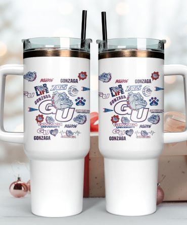 Gonzaga Bulldogs Ncaa Sport Custom Stanley Quencher 40Oz Stainless Steel Tumbler