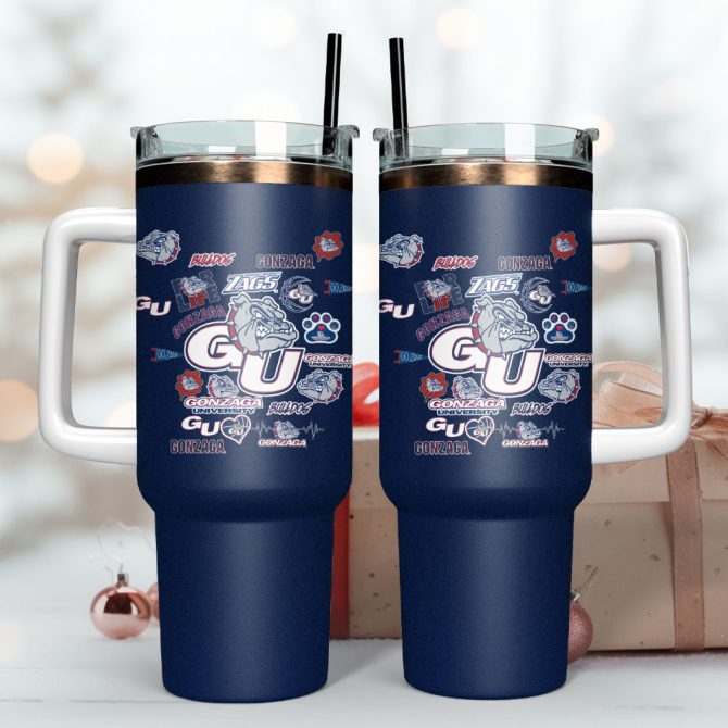 Gonzaga Bulldogs Ncaa Sport Custom Stanley Quencher 40Oz Stainless Steel Tumbler