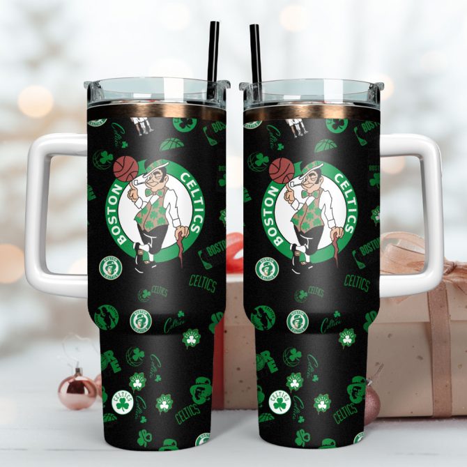 Boston Celtics Nba Sport Custom Stanley Quencher 40Oz Stainless Steel Tumbler - Image 3