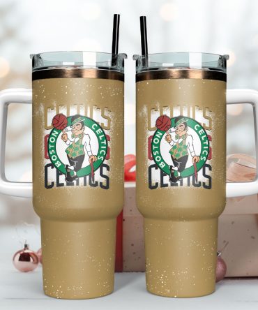 Boston Celtics Nba Sport Custom Stanley Quencher 40Oz Stainless Steel Tumbler