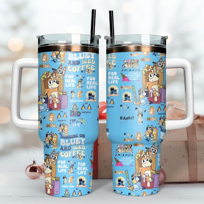 Bluey Movie Custom Stanley Quencher 40Oz Stainless Steel Tumbler - Image 2