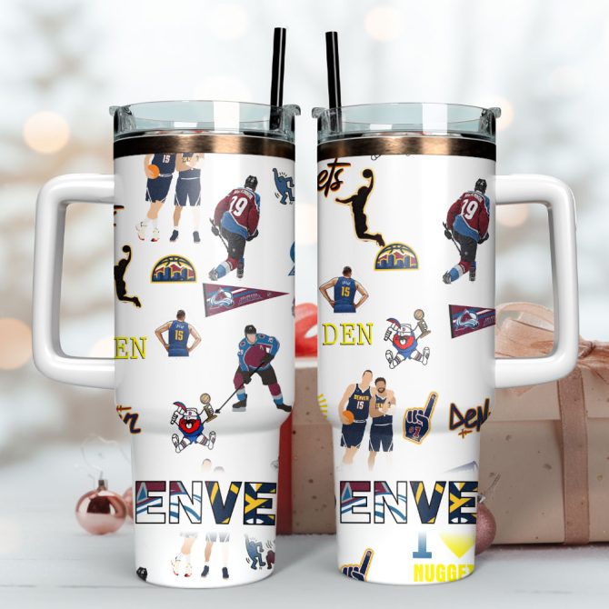 Denver Nuggets Nba Sport Custom Stanley Quencher 40Oz Stainless Steel Tumbler - Image 2