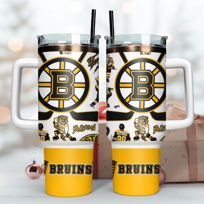 Boston Bruins Nhl Sport Custom Stanley Quencher 40Oz Stainless Steel Tumbler - Image 2