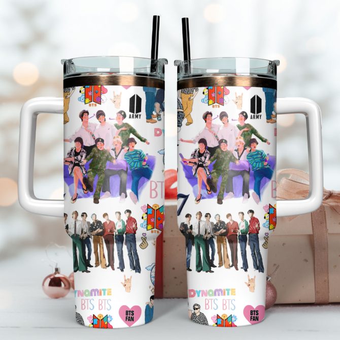 Bts Kpop Boy Band Music Custom Stanley Quencher 40Oz Stainless Steel Tumbler - Image 3